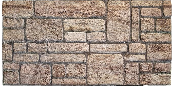 Dundee Deco 3D Wall Panels Faux Brick - Cladding, Beige Stone Look Wall Paneling, Styrofoam Facing for Living Room, Kitchen, Bathroom, Balcony, Bedroom, Set of 5, Covers 27 sq ft - Image 6