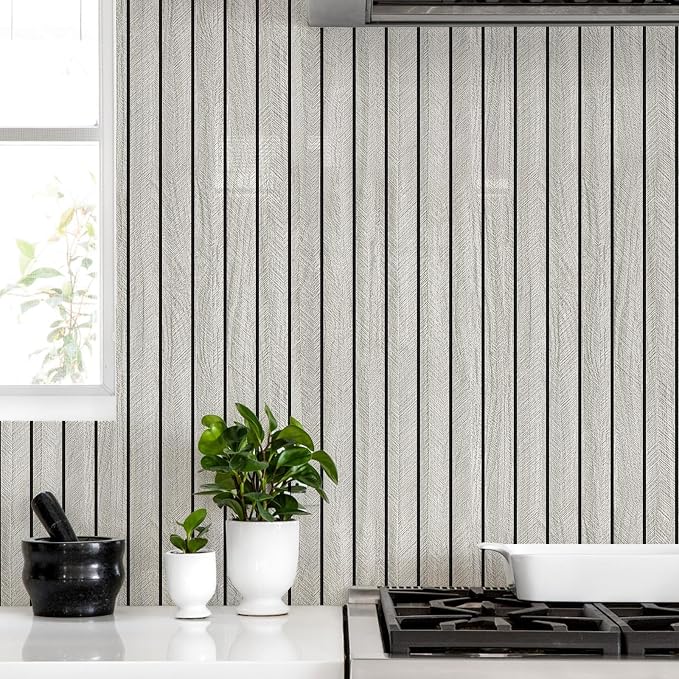 3D Peel and Stick Wall Panels Thick Faux Wood Grain Slat Wallpaper | 23.62" x 110.24" Self Adhesive PVC Thick Soundproof Foam Panels for Walls Living Room Bedroom TV Background Ceiling - Image 5