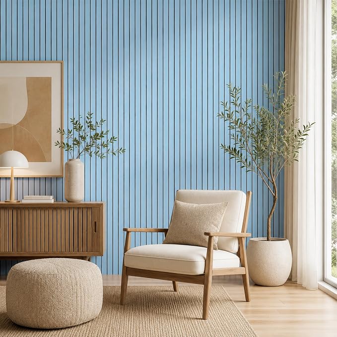 3D Wall Panels, Wood Grain Wall Covering, 19.7" x 118.1" | Self-adhesive peel and stick wood panels with raised textures for interior wall decor and smooth painted walls - Image 2