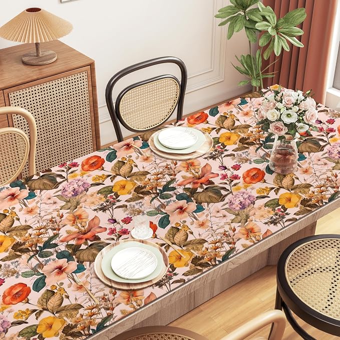 Jeweluck Floral Peel and Stick Wallpaper Vintage Floral Contact Paper Peel and Stick 16.9”x118.1” Poppy Flower Wallpaper Boho Leaf Wall Paper Removable Self Adhesive Decorative for Cabinets Vinyl - Image 7