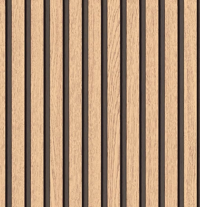 myforHD Wallpaper Peel and Stick Wood Grating Stripe Self-Adhesive Wallpaper Faux Wood Contact Paper Wood Slats Self Adhesive Wall Paper PVC Vinyl Film Removable Waterproof 17.3" x 236" by myforHD