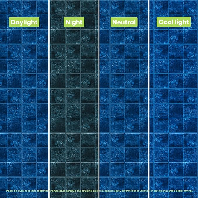 Select 5 Pack Peel and Stick Backsplash Square Tiles, 12x12 in, Blue | Extra Thick 3D Wall Panels, Heat & Water Resistant, Easy DIY Kitchen, Bathroom, Laundry, Fireplace & Rental Home Wall Décor - Image 6