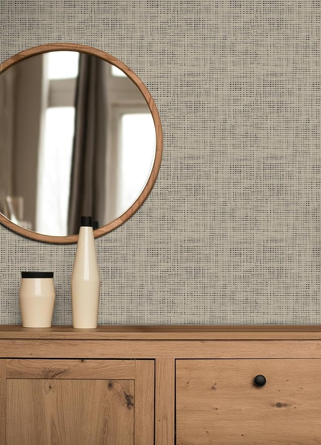 NuWallpaper Laos Ivory Peel and Stick Wallpaper, Ivory Linen Texture Removable Contact Paper for Walls, Self Adhesive Wall Covering for Bedroom Living Room Accent Wall - Image 3