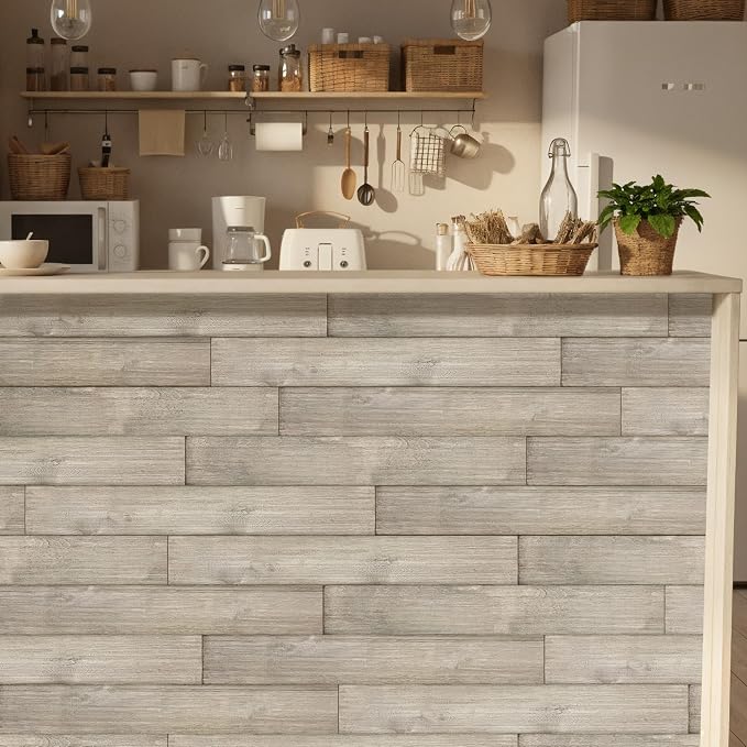 Real Wood Wall Planks-5" White Shiplap Panel Peel and Stick 10Pack 12.5SqFt | 5in wide solid wood shiplap planks-easy DIY wall shiplap panels Perfect for accent wall,backsplash,bedroom, living room - Image 8