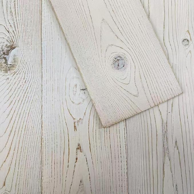 Real Wood Wall Planks-5" White Shiplap Panel Peel and Stick 10Pack 12.5SqFt | 5in wide solid wood shiplap planks-easy DIY wall shiplap panels Perfect for accent wall,backsplash,bedroom, living room - Image 5