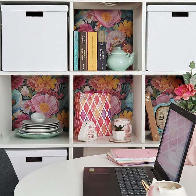 Main Street Peel and Stick Wallpaper Sheets, Vibrant Flowers, 12-Pack | 11 x 16 in sheet size; Covers up to 14.67 sq ft; Eco-friendly paper material; No paste or additional adhesive required - Image 7