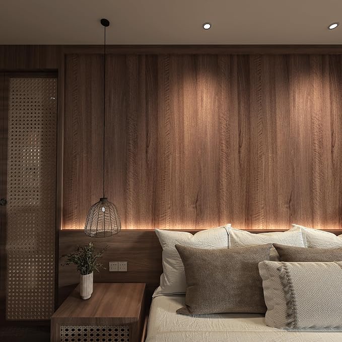 Walnut Wood Grain Contact Paper Peel and Stick Wood Wallpaper 24x78 inch Dark Wooden Look Decorative Wallpaper Removable Self-Adhesive Wood Vinyl Wrap for Kitchen Cabinet Countertop Table - Image 8