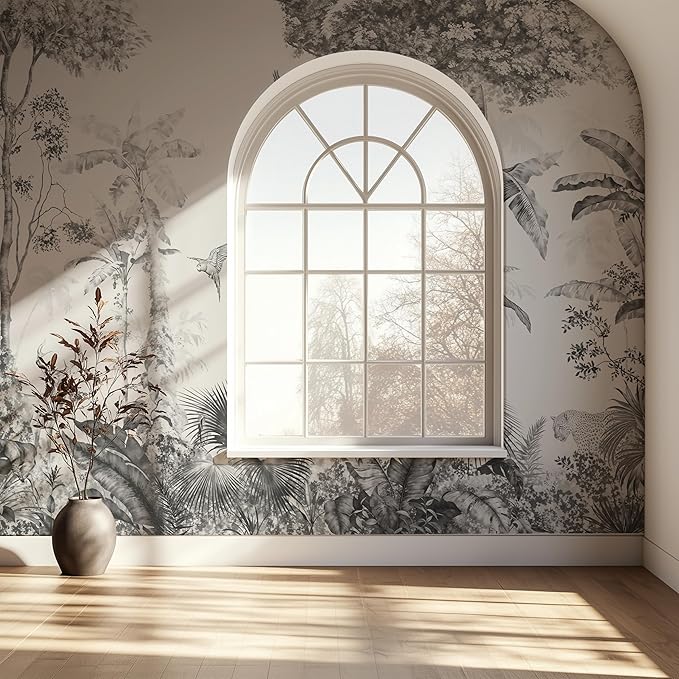 Vintage Tropical Botanical Peel and Stick Wall Mural, Canvas Wallpaper | Large Removable Mural Panels for Bedroom, Living Room, Office or Accent Wall Decor, Easy to Install - Image 3