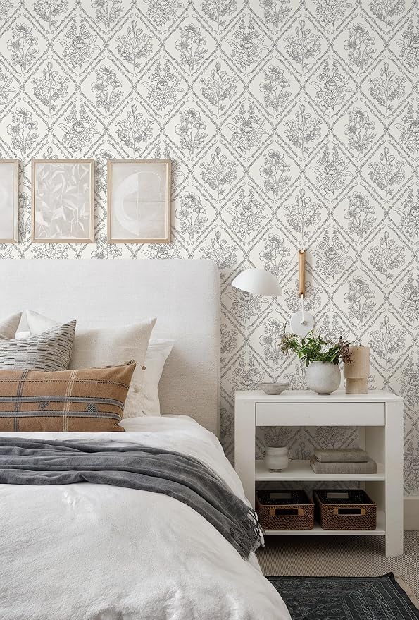 Toduso Peel and Stick Wallpaper Vintage Wall Paper Black and Cream White Contact Paper Removable Wallpaper for Kitchen Bathroom Bedroom Floral Waterproof Self Adhesive Vinyl Drawer Decor 17.3"x393.7" - Image 4