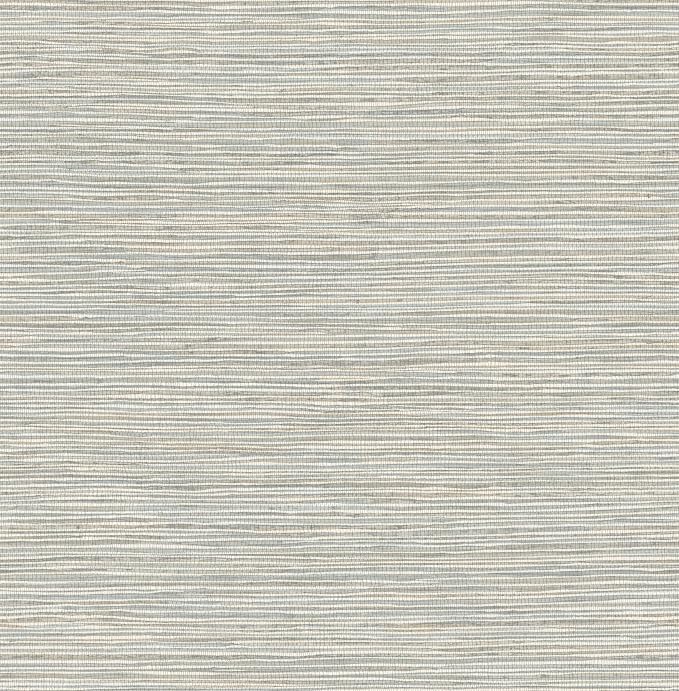 RoomMates Neutral Jade Dimensional Grasscloth Peel and Stick Wallpaper, RMK12683PLW by RoomMates