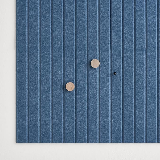 VIVELDA Large Bulletin Board 48x36- Office Wall Organizer to Replace Your Old Cork Boards for Walls for Office Decor -12-Pack Felt Wall Panels to Use in Home Office Decor, Classroom Decor (Slat Blue) - Image 3