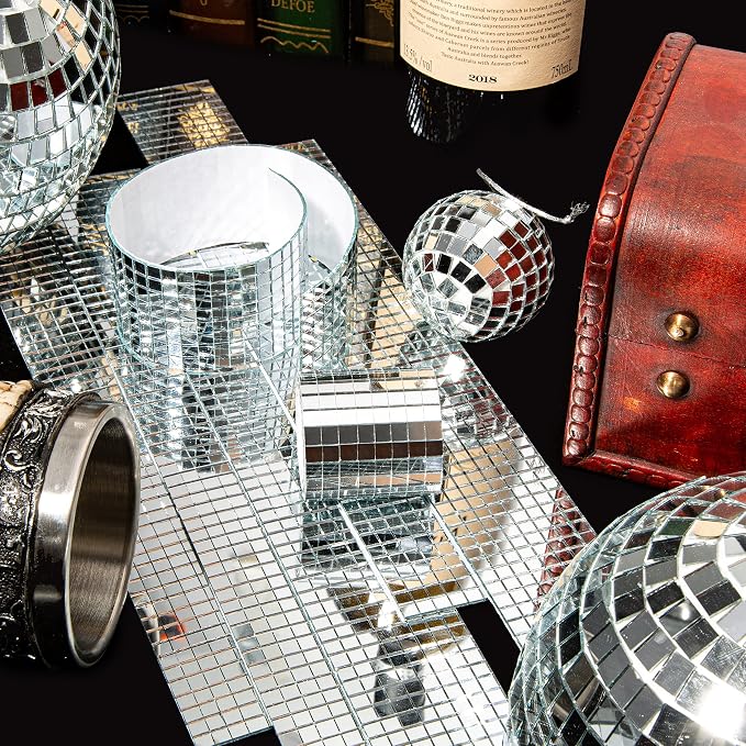 PP OPOUNT 4720 PCS Disco Ball Tiles, 5 x 5 mm Self-Adhesive Mirror Tiles - Image 6