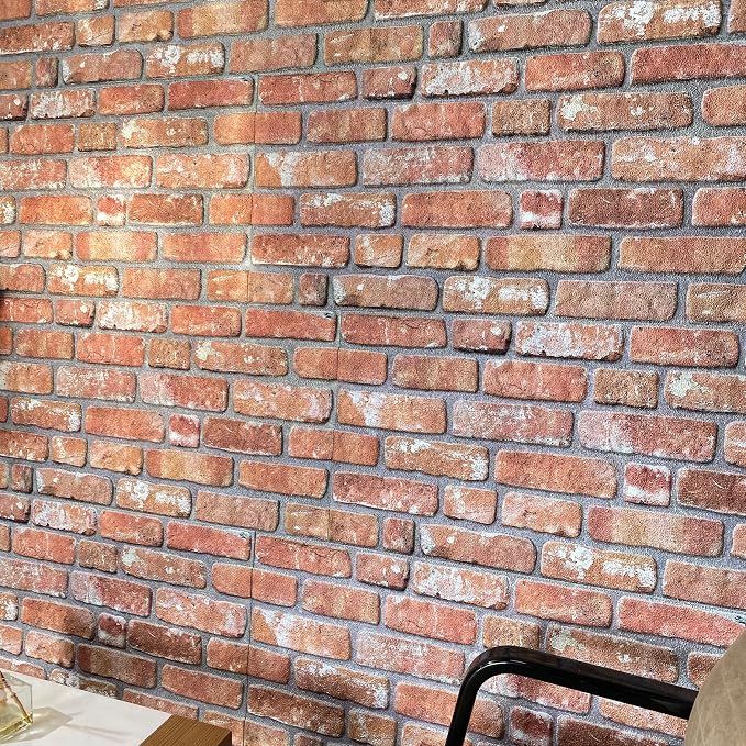 Dundee Deco 3D Wall Panels Faux Brick - Cladding, Red Orange Stone Look Wall Paneling, Styrofoam Facing for Living Room, Kitchen, Bathroom, Balcony, Bedroom, Sample, Size 10 x 10 in. - Image 5
