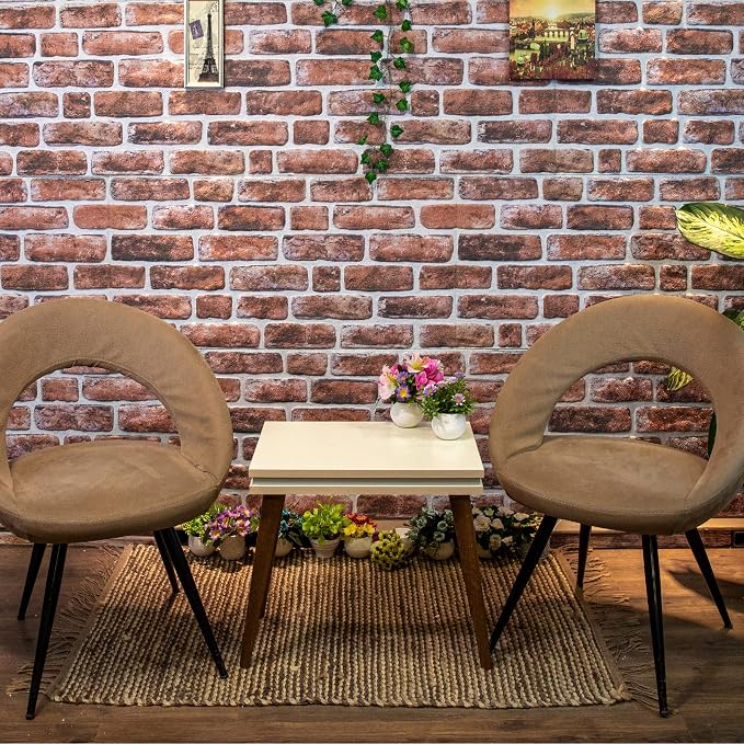 Dundee Deco 3D Wall Panels Faux Brick - Cladding, Mahogany Stone Look Wall Paneling, Styrofoam Facing for Living Room, Kitchen, Bathroom, Balcony, Bedroom, Sample, Size 10 x 10 in. - Image 5