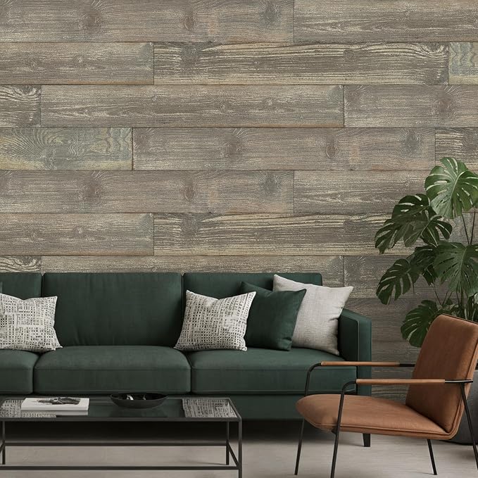 Real Wood Wall Planks-5" White Shiplap Panel Peel and Stick 10Pack 12.5SqFt | 5in wide solid wood shiplap planks-easy DIY wall shiplap panels Perfect for accent wall,backsplash,bedroom, living room - Image 8