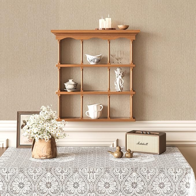 Grasscloth Peel and Stick Wallpaper Beige Brown Vinyl 16in x 118in | Faux Linen Vintage Wallpaper Textured Removable Wall Paper Grass Cloth Cabinets Bedroom for Cabinet Self Adhesive Vinyl - Image 7