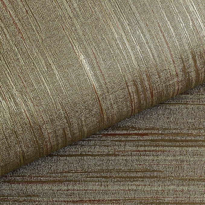 Livelynine 15.8x197 Vintage Gold Peel and Stick Wall Paper Textured Grasscloth Gold Wallpaper for Bathroom Accent Wall Kitchen RV Sticky Golden Self Adhesive Contact Paper for Furniture Dresser Walls - Image 7