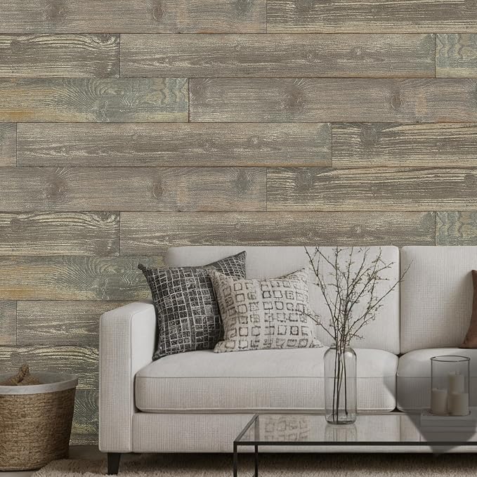 Real Wood Wall Planks-5" White Shiplap Panel Peel and Stick 10Pack 12.5SqFt | 5in wide solid wood shiplap planks-easy DIY wall shiplap panels Perfect for accent wall,backsplash,bedroom, living room - Image 7