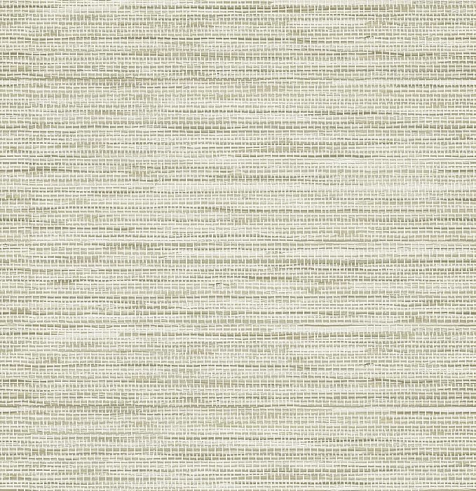 HueBurst Grasscloth Peel and Stick Wallpaper 17.3" x 197" Renter Friendly, Cream Textured Grassweave Wallpaper Self Adhesive Removable for Bathroom Bedroom by HueBurst