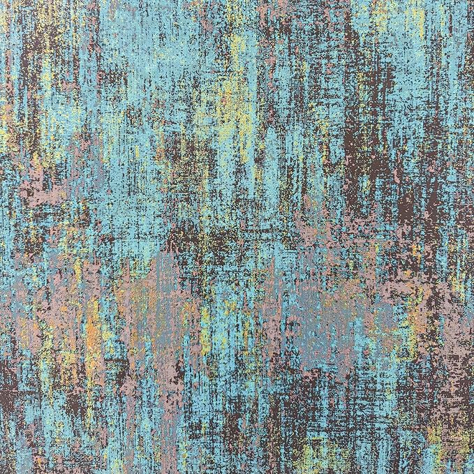 JiffDiff Vintage Metallic Peel and Stick Wallpaper Self Adhesive Industrial Metallic Concrete Wall Paper Modern Stick on Wallpaper(17.3" x 120" Blue Gold) by wallpaper